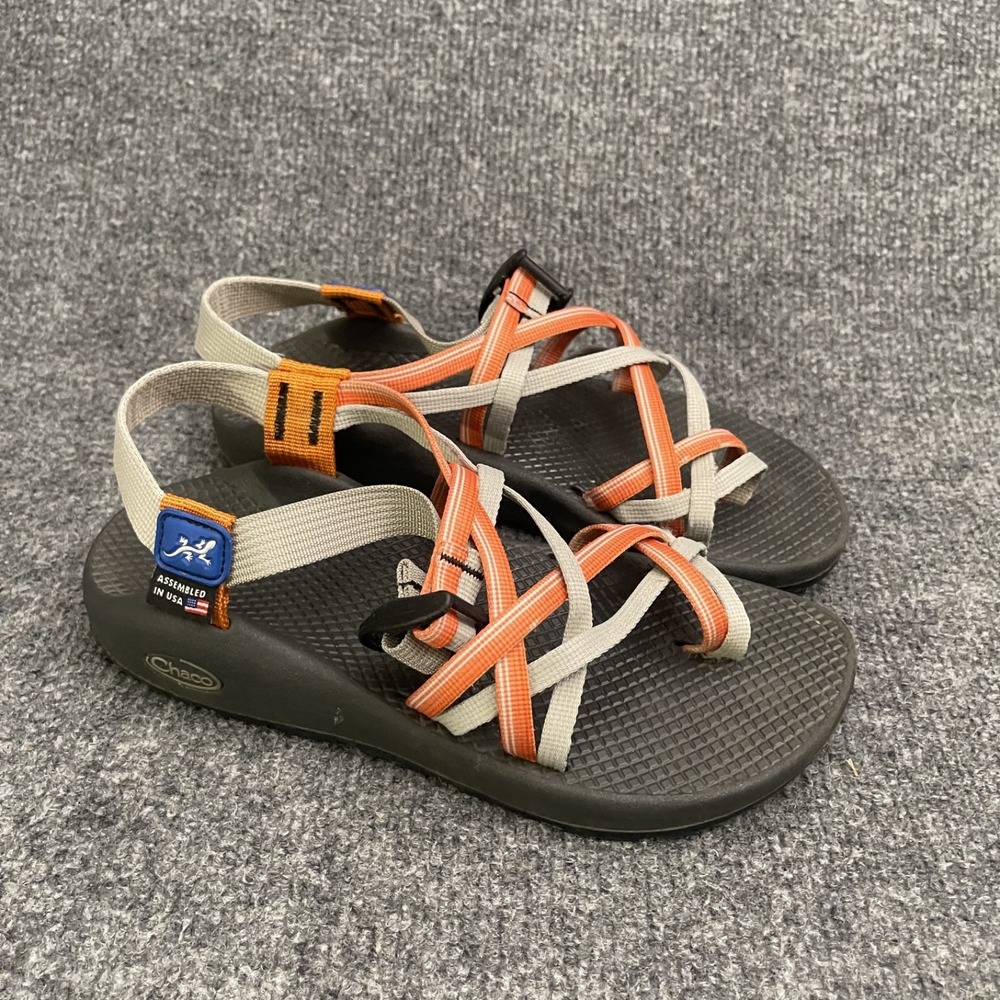 Chaco ZX2 Classic Sandals Womens Sz 7 Custom USA Assembled Orange Toe Loop